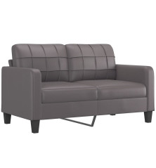 Dvivietė sofa, pilkos spalvos, 140cm, dirbtinė oda