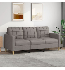 Trivietė sofa, taupe spalvos, 180cm, audinys