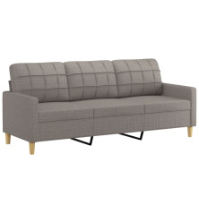 Trivietė sofa, taupe spalvos, 180cm, audinys