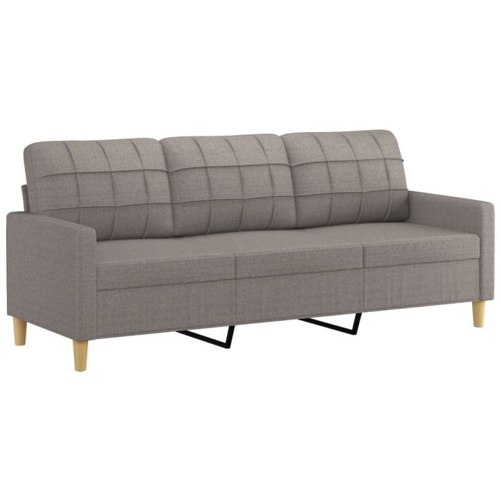 Trivietė sofa, taupe spalvos, 180cm, audinys