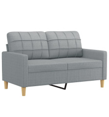 Dvivietė sofa, šviesiai pilkos spalvos, 120cm, audinys