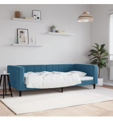 Sofa, mėlynos spalvos, 90x200cm, aksomas