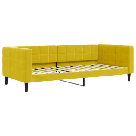 Sofa, geltonos spalvos, 90x200cm, aksomas
