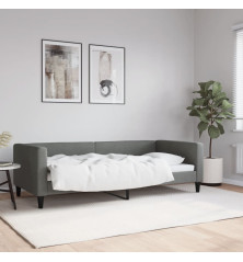 Sofa, tamsiai pilkos spalvos, 90x200cm, audinys