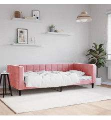 Sofa, rožinės spalvos, 90x200cm, aksomas