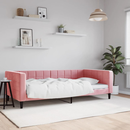 Sofa, rožinės spalvos, 100x200cm, aksomas