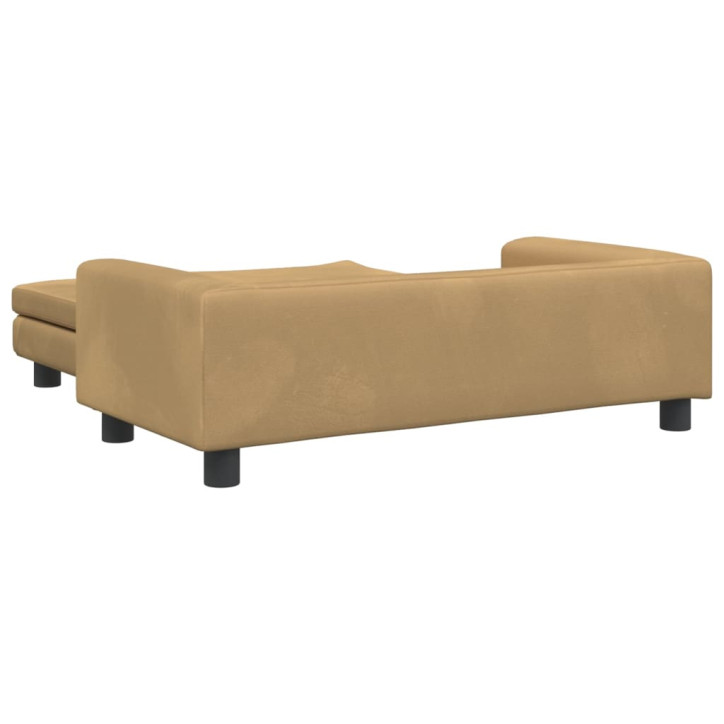 Vaikiška sofa su pakoja, ruda, 100x50x30cm, aksomas