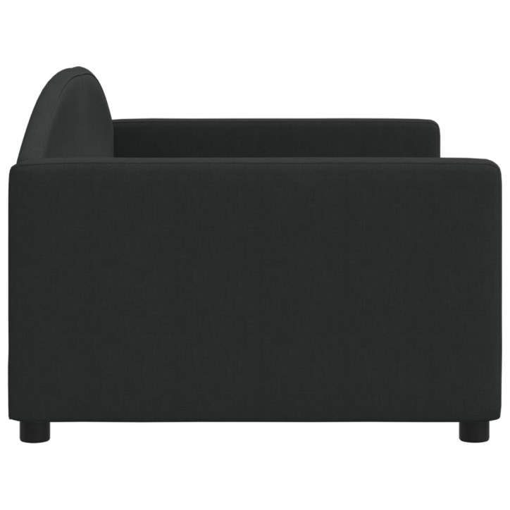 Sofa, juodos spalvos, 90x190cm, audinys