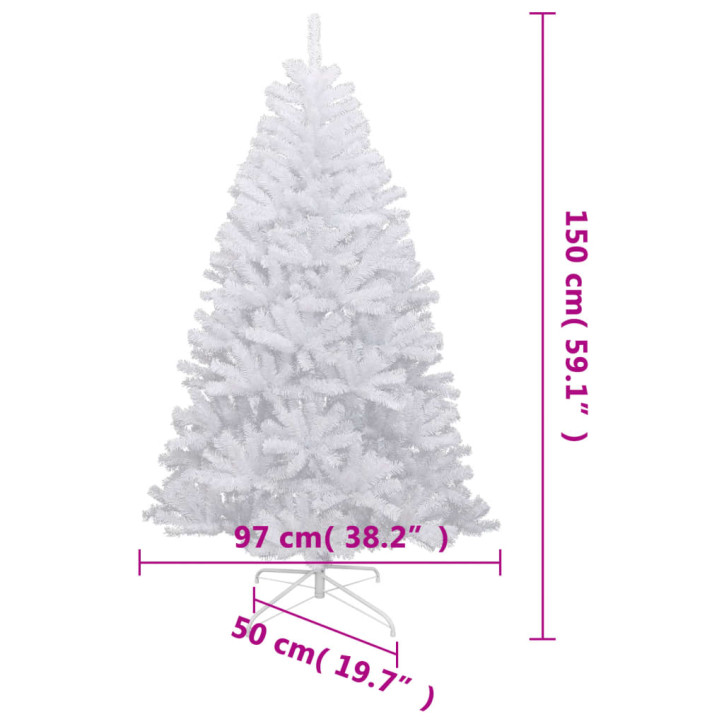 Dirbtinė eglutė su šarnyrinėmis šakomis, 150cm, dengta sniegu