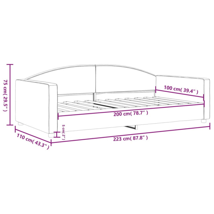 Sofa, kreminės spalvos, 100x200cm, audinys