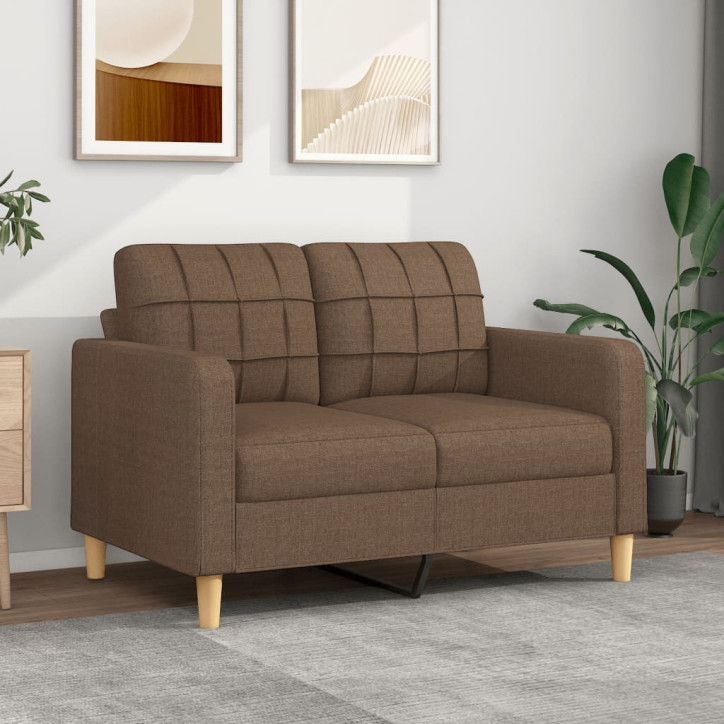 Dvivietė sofa, rudos spalvos, 120cm, audinys