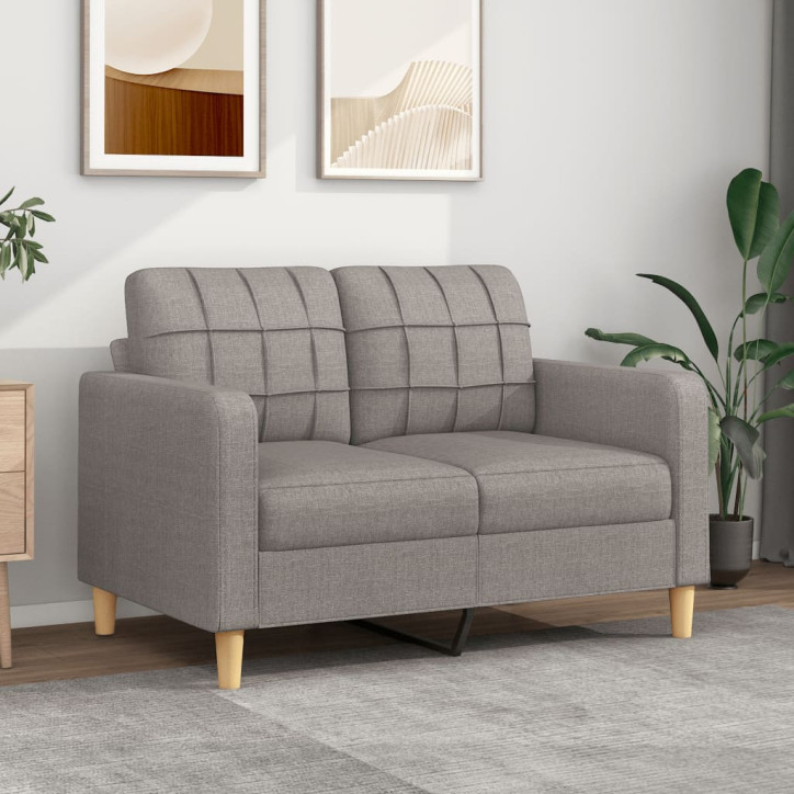 Dvivietė sofa, taupe spalvos, 120cm, audinys