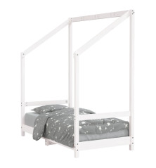 Vaikiškos lovos rėmas, baltas, 70x140cm, pušies masyvas