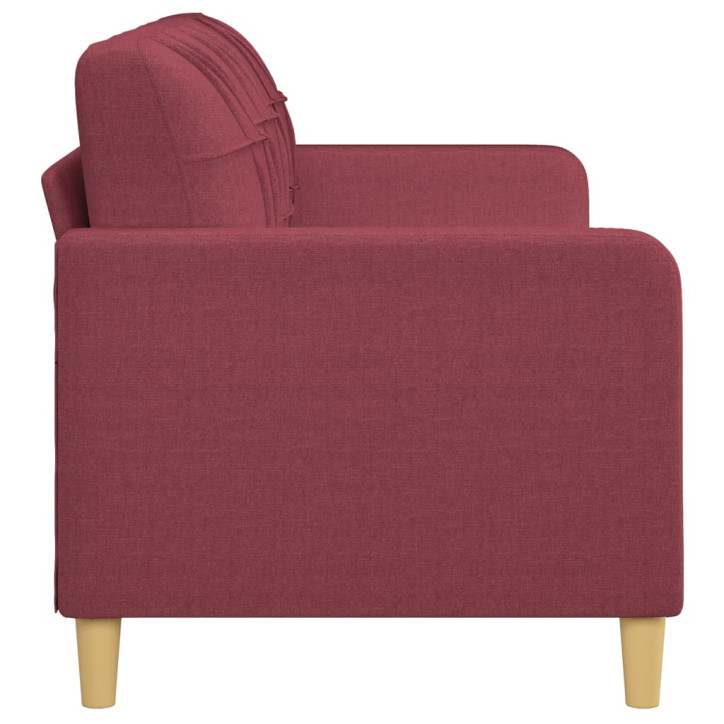 Trivietė sofa, raudonojo vyno spalvos, 180cm, audinys