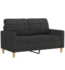 Dvivietė sofa, juodos spalvos, 120cm, audinys