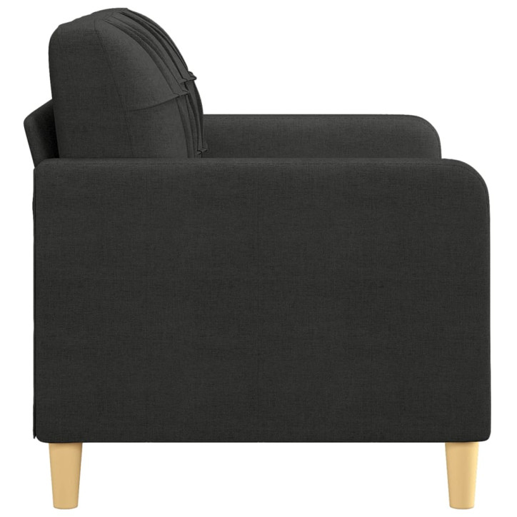 Dvivietė sofa, juodos spalvos, 120cm, audinys