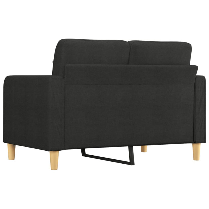 Dvivietė sofa, juodos spalvos, 120cm, audinys