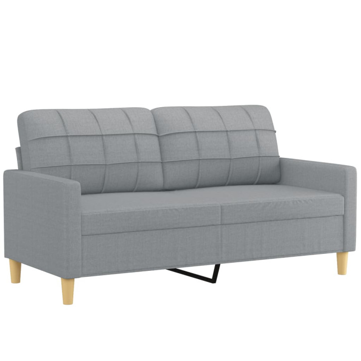 Dvivietė sofa, šviesiai pilkos spalvos, 140cm, audinys