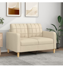 Dvivietė sofa, kreminės spalvos, 120cm, audinys