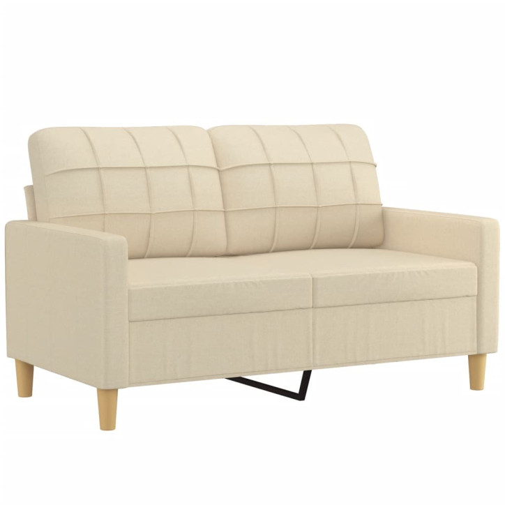 Dvivietė sofa, kreminės spalvos, 120cm, audinys