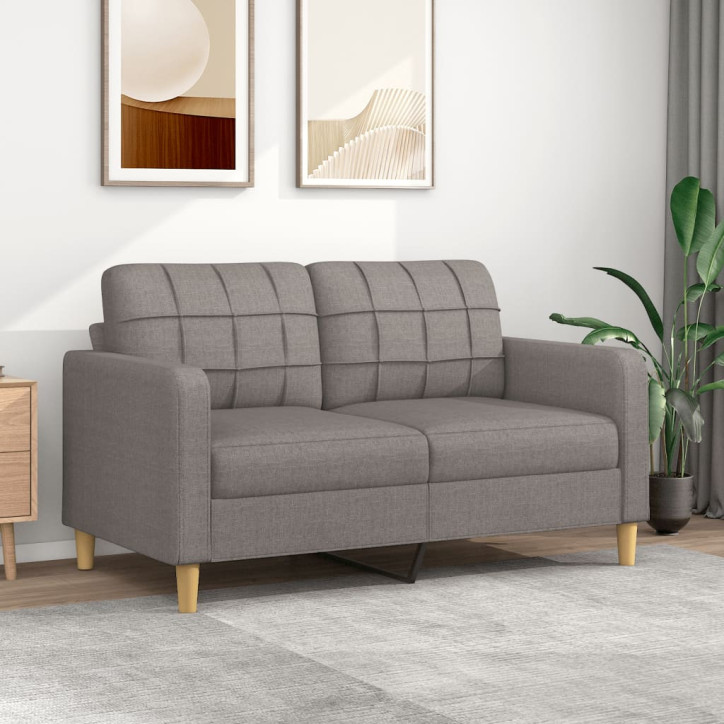 Dvivietė sofa, taupe spalvos, 140cm, audinys