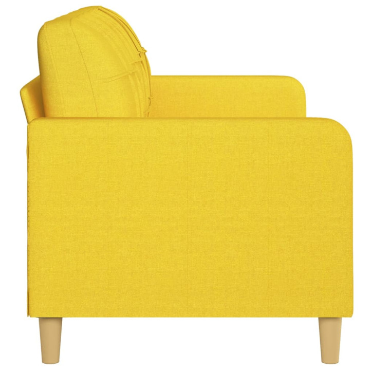 Trivietė sofa, šviesiai geltonos spalvos, 180cm, audinys