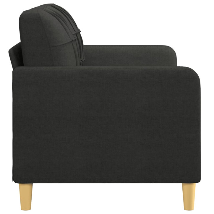 Dvivietė sofa, juodos spalvos, 140cm, audinys