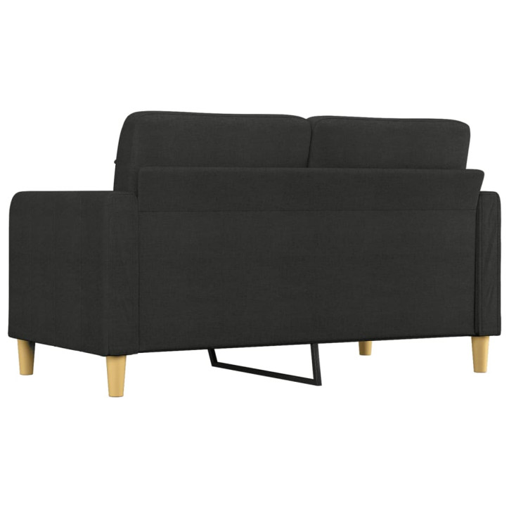 Dvivietė sofa, juodos spalvos, 140cm, audinys