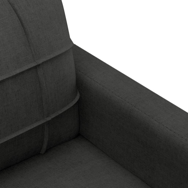 Dvivietė sofa, juodos spalvos, 140cm, audinys