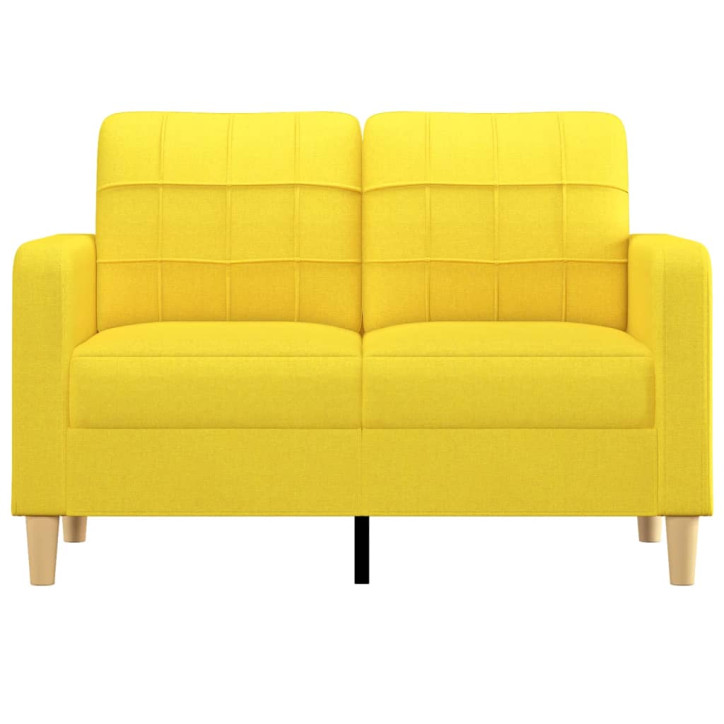 Dvivietė sofa, šviesiai geltonos spalvos, 120cm, audinys