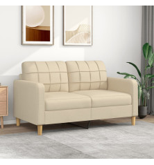 Dvivietė sofa, kreminės spalvos, 140cm, audinys