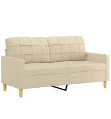 Dvivietė sofa, kreminės spalvos, 140cm, audinys