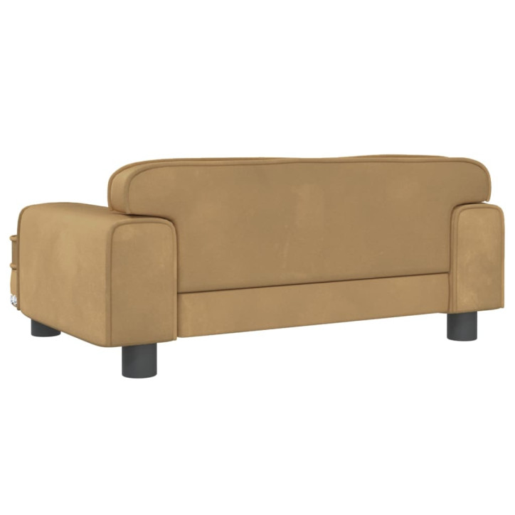 Vaikiška sofa, rudos spalvos, 70x45x30cm, aksomas