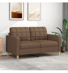 Dvivietė sofa, rudos spalvos, 140cm, audinys