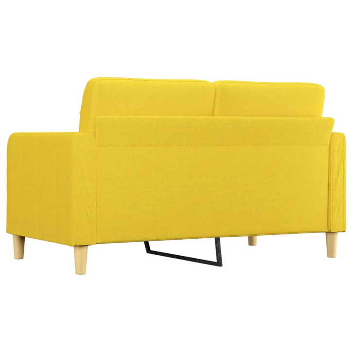 Dvivietė sofa, šviesiai geltonos spalvos, 140cm, audinys