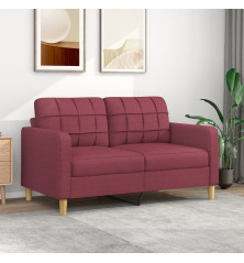 Dvivietė sofa, raudonojo vyno spalvos, 140cm, audinys