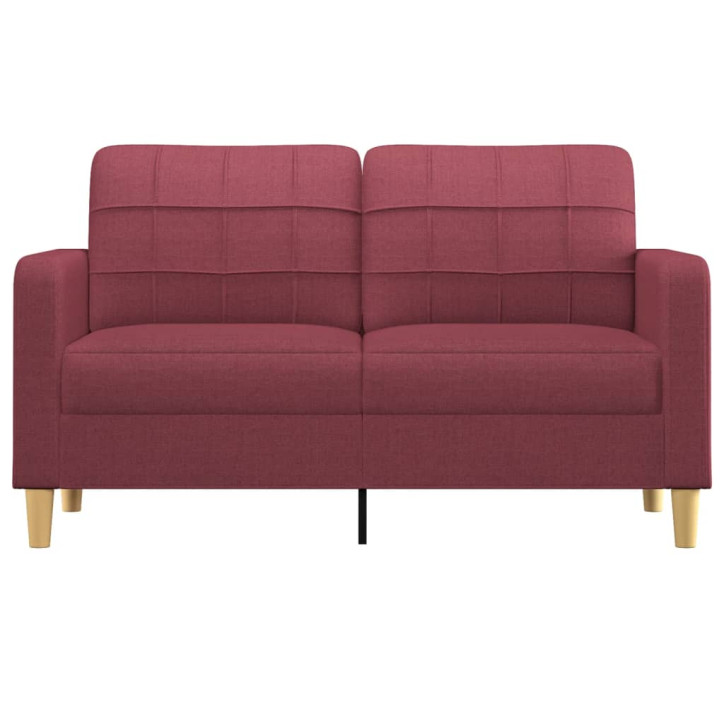 Dvivietė sofa, raudonojo vyno spalvos, 140cm, audinys