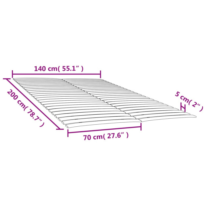 Lovos grotelės su 48 lentjuostėmis, 2vnt., 70x200cm