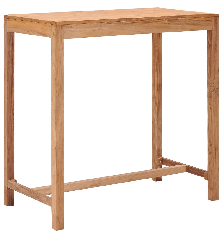 Sodo baro stalas, 110x60x105cm, tikmedžio medienos masyvas