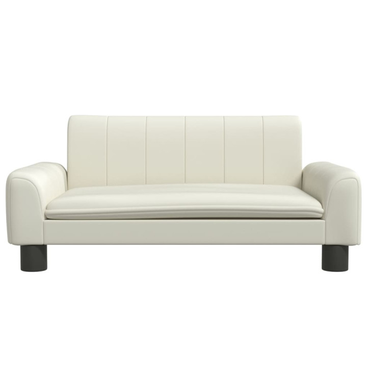 Vaikiška sofa, kreminės spalvos, 70x45x30cm, dirbtinė oda