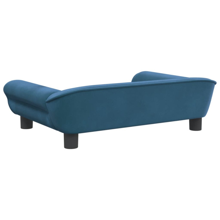 Vaikiška sofa, mėlynos spalvos, 70x45x26cm, aksomas