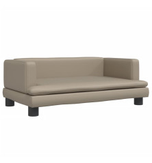 Vaikiška sofa, kapučino spalvos, 80x45x30cm, dirbtinė oda