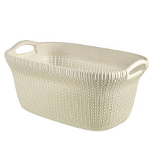 Curver Skalbinių krepšys Knit, kreminės baltos spalvos, 40l