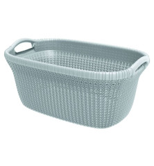 Curver Skalbinių krepšys Knit, šviesiai mėlynos spalvos, 40l