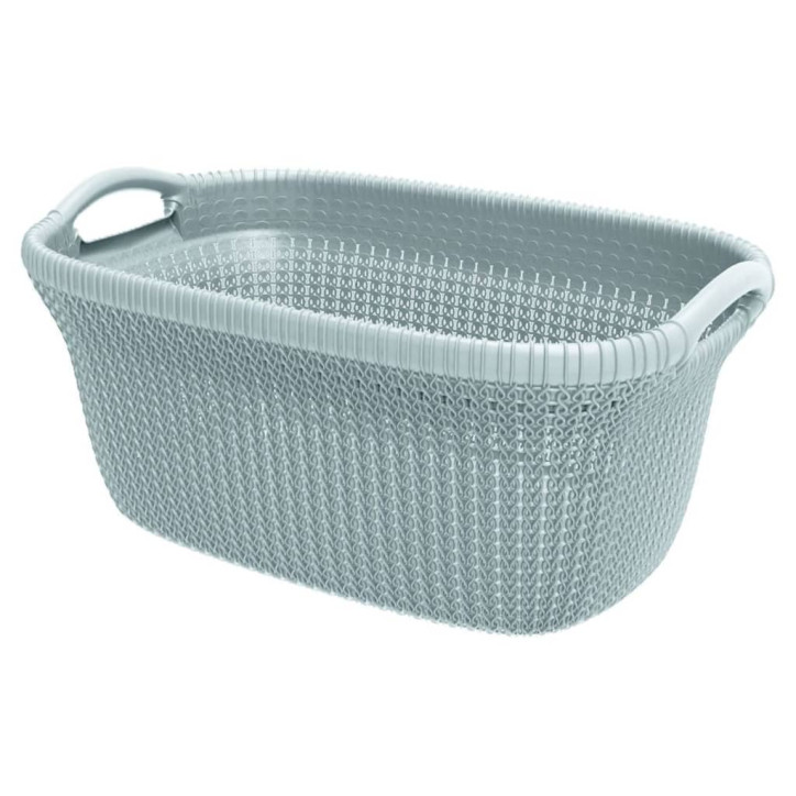 Curver Skalbinių krepšys Knit, šviesiai mėlynos spalvos, 40l