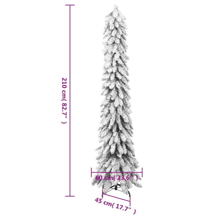 Dirbtinė Kalėdų eglutė su 130 LED ir sniegu, 210cm