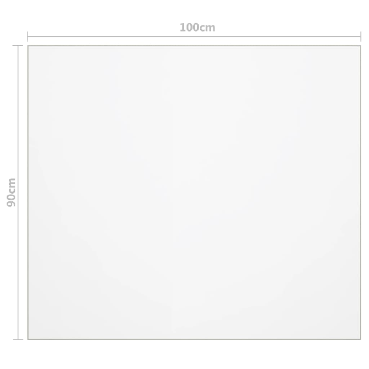 Stalo apsauga, permatoma, 100x90cm, 2mm, PVC