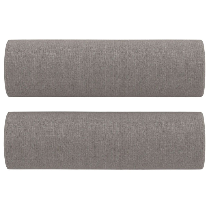 Dvivietė sofa su pagalvėlėmis, taupe spalvos, 120cm, audinys