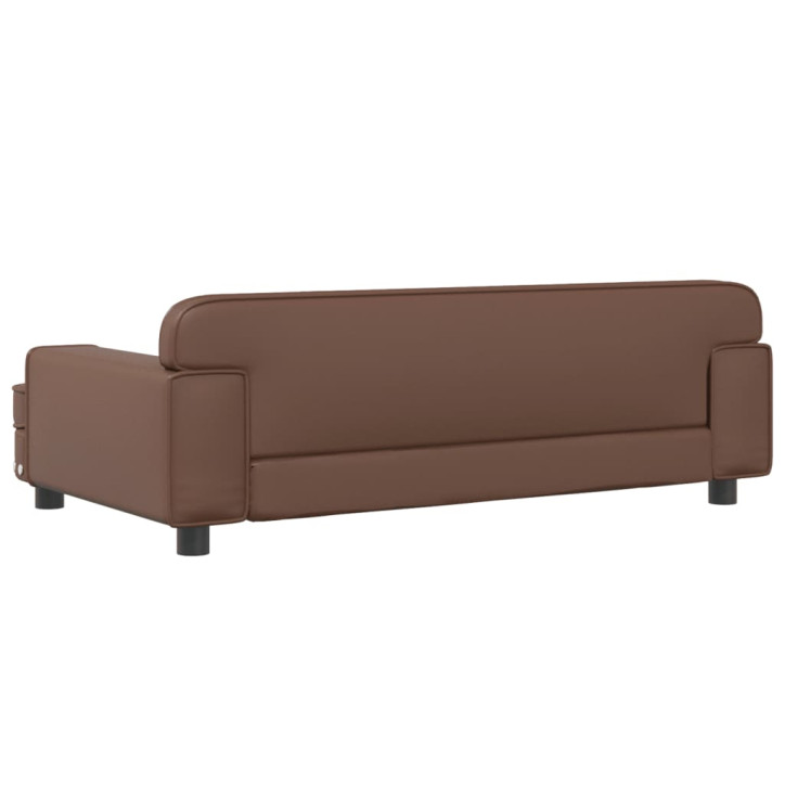 Vaikiška sofa, rudos spalvos, 90x53x30cm, dirbtinė oda