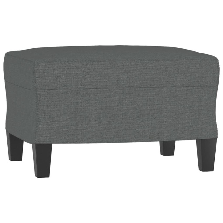 Trivietė sofa su pakoja, tamsiai pilkos spalvos, 180cm, audinys